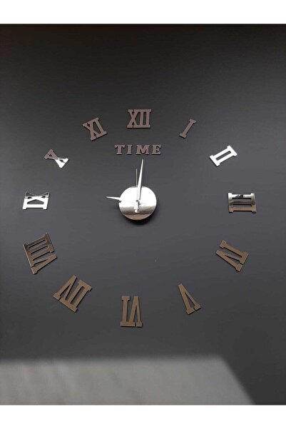 Tuba Decor 8 Cm Boyunda 3d Kendin Yap Dıy Gold Duvar Saati Büyük Altın Sarısı Roma Rakamlı Ekonomik