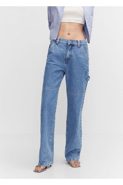 MANGO Woman Cargo Jean ács