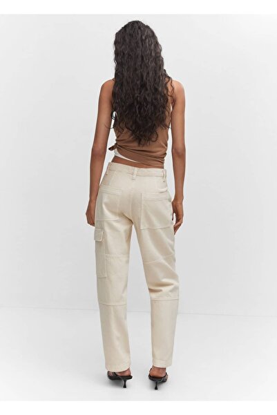 MANGO Woman Cepli Kargo Jean Pantolon