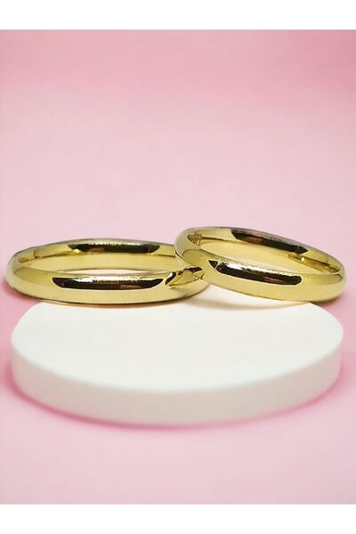 Alyans Gümüş Evi 3 mm Bombe Alyans