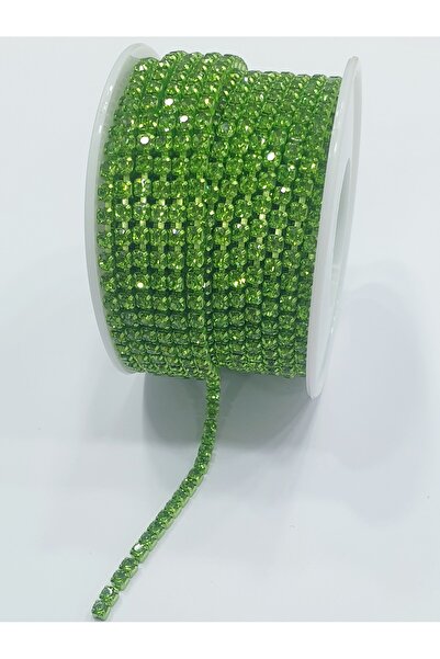 CRYSTALSHOP شريط حجري - ss12 (2.5 مم) أخضر (لفة 9 أمتار)