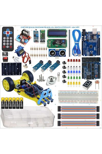 URETMAKER MESLEKİ LİSESİ ROBOTİK KODLAMA DERSİ ARDUİNO UYGULAMA EĞİTİM SETİ +...