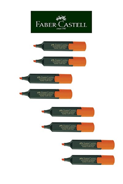 Faber Castell قلم هايلايتر بألوان زاهية 8 قطع أصفر