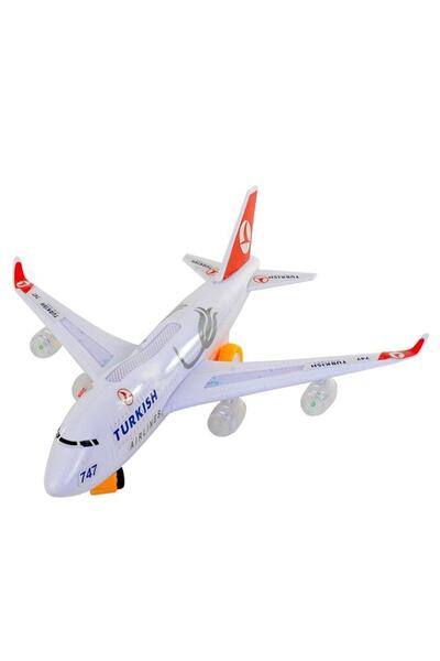 Genel Markalar Yerde Gezen Pilli Işıklı Airline Uçak 747 Ch-132tk