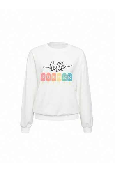 Adrift Hanorac cu mânecă cu picătură grafică din seria Coke