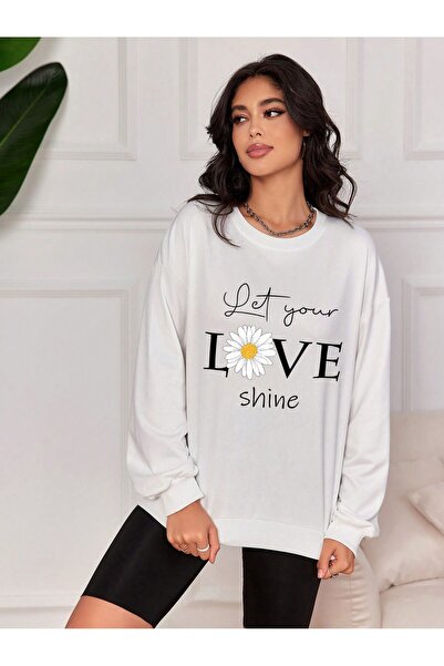 Adrift Світшот з серії Coke Floral & Slogan Graphic Drop Shoulder