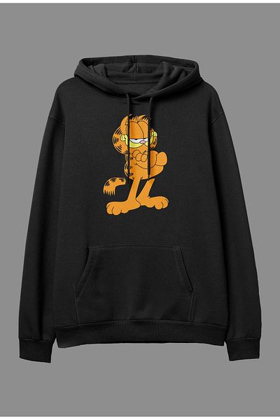 Pisa Art Φούτερ με κουκούλα με κουκούλα με στάμπα Garfield Design