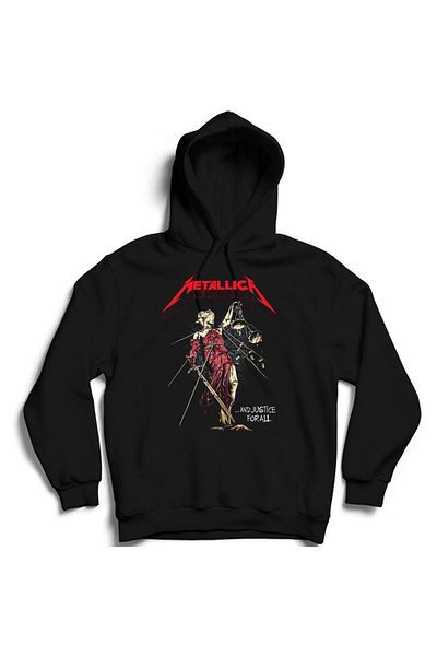 Pisa Art Φούτερ με στάμπα με κουκούλα Metallica And Justıce For All ( Justice For Everyone