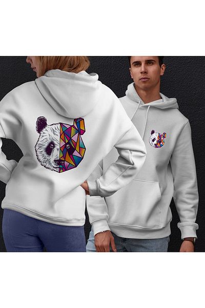 Pisa Art Σετ με κουκούλα Panda Designed Lover Couple με 2 τεμάχια