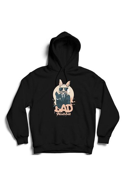 Pisa Art Суитшърт с качулка и щампа Bad Rabbit