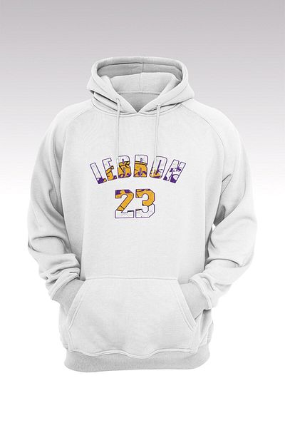Pisa Art Lebron James 118 Λευκό Φούτερ με κουκούλα - Hoodie