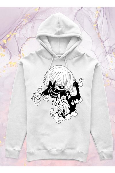 Pisa Art Tokyo Ghoul - Kaneki Ken - Φούτερ με κουκούλα χωρίς τσέπη
