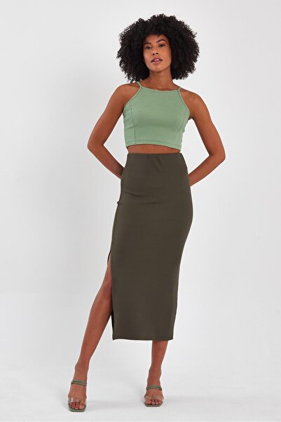 ALEXANDERGARDI Дълга пола тип молив с цепки (B23-00129)