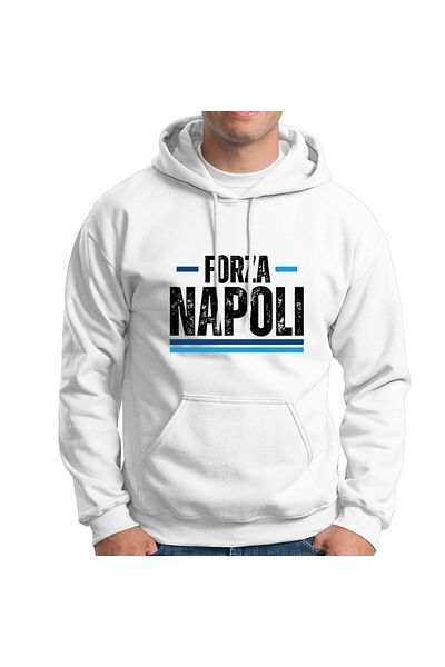 Pisa Art Φούτερ Unisex Normal Fit 'forza Napoli' με κουκούλα