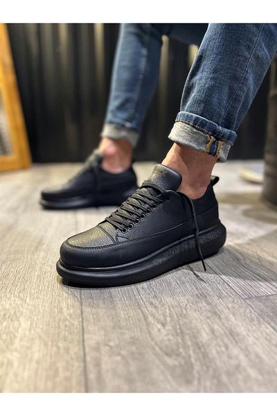 BZ Moda B814 ST Pantofi pentru bărbați cu talpă ortopedică cu șireturi, negri