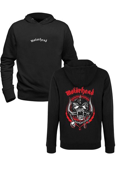 Pisa Art Черен суитшърт с принт отпред и отзад с Motörhead