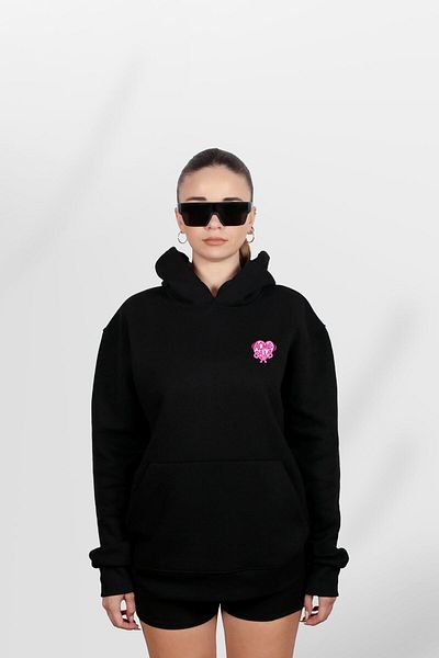 Pisa Art Унисекс суитшърт с качулка и принт Love