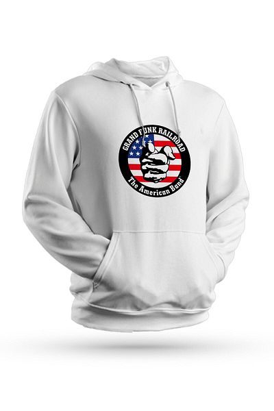 Pisa Art Φούτερ με κουκούλα Grand Funk Railroad με στάμπα λευκό Unisex