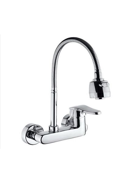 MOONSHOP Side Arm Mix Applique 2 Function Spiral Pipe Sink Faucet