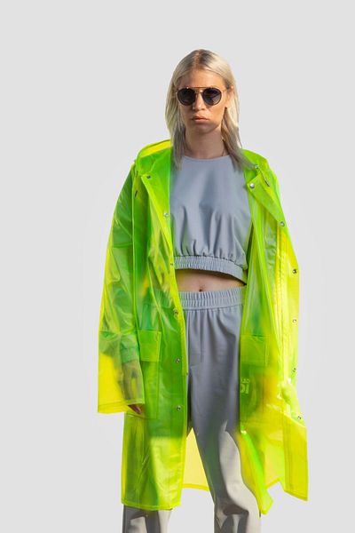 T Rain Συλλογή Neon Green Raincoat Glow