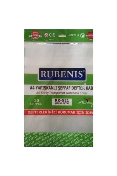 Rubenis A4 10-Piece Transparent White Adhesive Notebook Container Rk-521