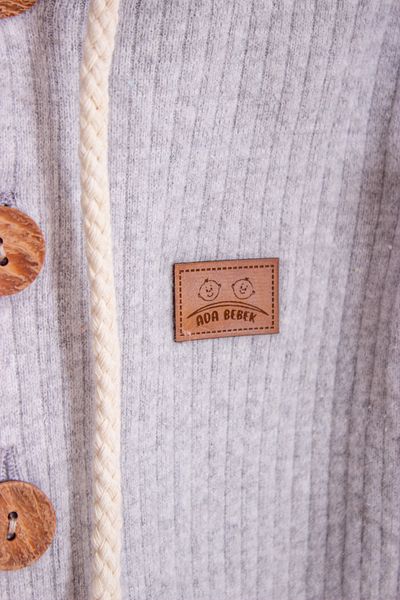 ADABEBEK Wooden Buttoned Hooded, Ribbed Style Hat Baby Rompers