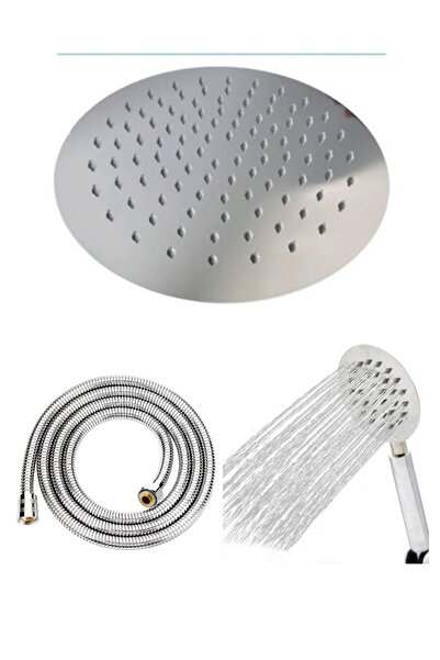 Akçelikler Otel Hamam Tipi Sus304 Inox Mat Krom Dayanıklı Tepe Duş Başlığı Du...