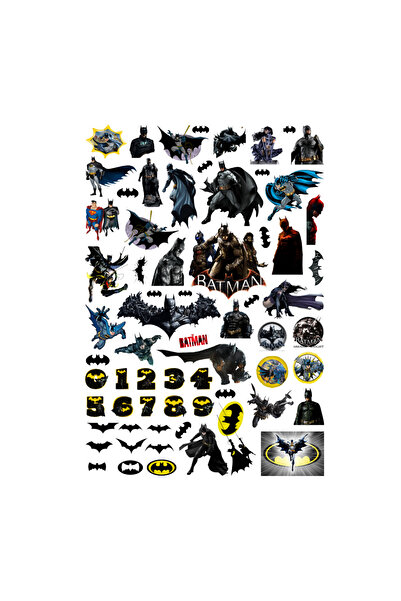 Ororabutik 67 Adet Batman Sticker Seti - Etiket Seti Scrapbook Bullet Journal Pp