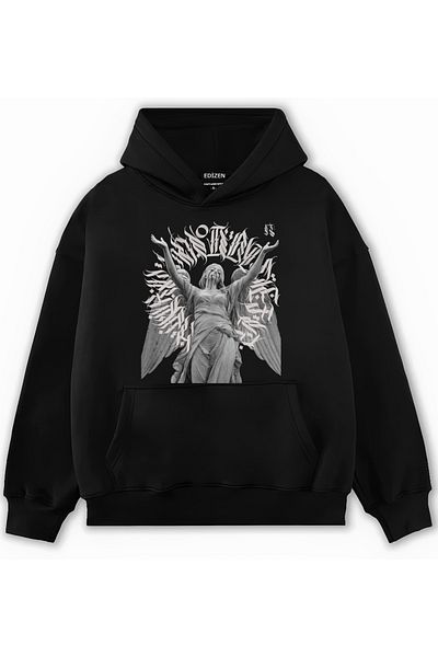 Edizen Φούτερ Pelonxa 2024 Oversize Hooded Premium βαμβακερό