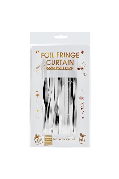 BEST PARTİ Gümüş Metalize Kapı Duvar Fon Arka Perde 1X2 Metre