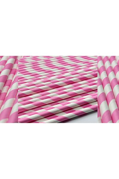 Pars Paper Straws 100 Pieces Diameter: 6 mm Length: 20 cm- Nature-Friendly Recyclable Paper Straws