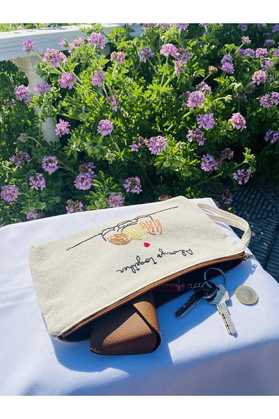 Handream Always Forever, Always Together, Dating Handmade Embroidered Makeup/Hand/Gift Bag