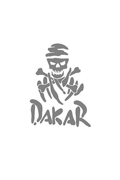 YAMANB كمبيوتر داكار جمجمة، دراجة نارية، ملصق سيارة 22 سم * 16 سم رمادي