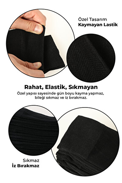 SAYSEZ Бамбукові чоловічі шкарпетки з довгим прямим носком, без швів, преміум-якість, в коробці по 6 пар (2 чорні - 2 темно-сині - 2 димчасті)