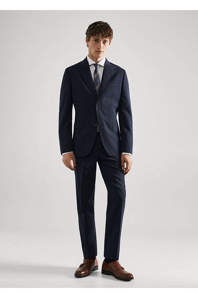 MANGO Man Forty – Schmal geschnittene Anzugjacke aus Wolle mit Blazer