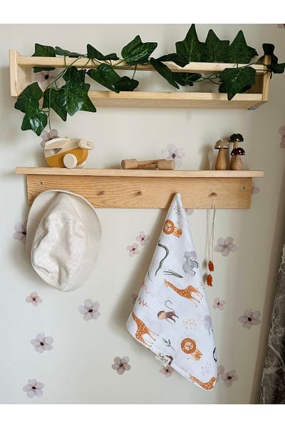 MİNT COLLECTİON Single Layer Muslin Baby Blanket Animal Kingdom