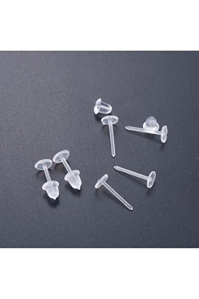 TakıConcept 4 Adet Antialerjik Görünmez Şeffaf Bioplast Silikon Küpe