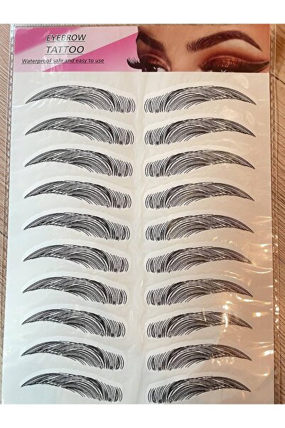 irtihal 2K Siyah Kaş Dövmesi Sticker Kalıcı Suya Dayanıklı Doğal Kaş Dövme
