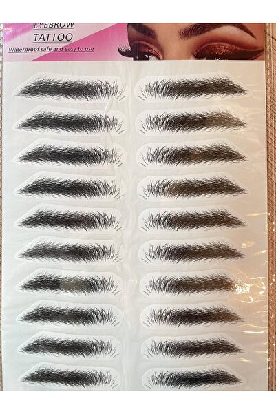 irtihal 2K Siyah Kaş Dövmesi Sticker Kalıcı Suya Dayanıklı Doğal Kaş Dövme