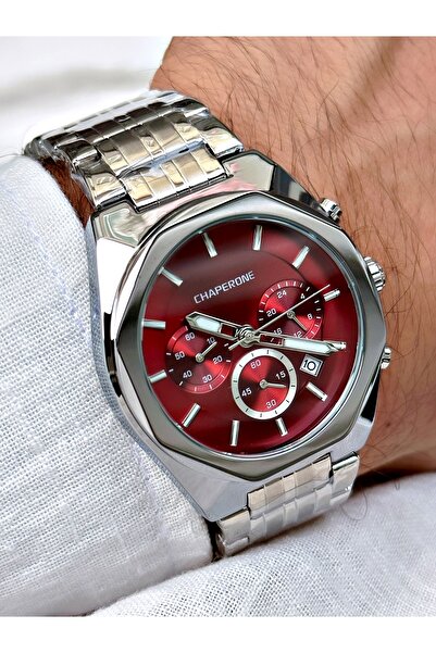 Chaperone Silver Color Functions Active Steel Strap Men's Wristwatch + BRACELET By Reward