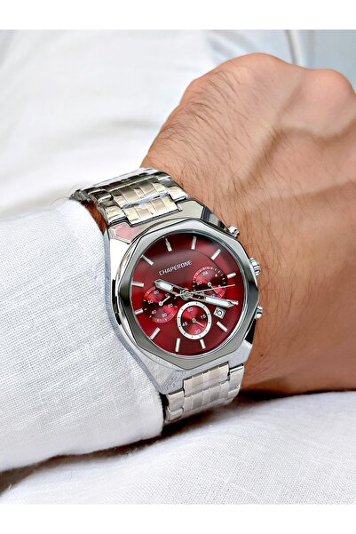 Chaperone Silver Color Functions Active Steel Strap Men's Wristwatch + BRACELET By Reward
