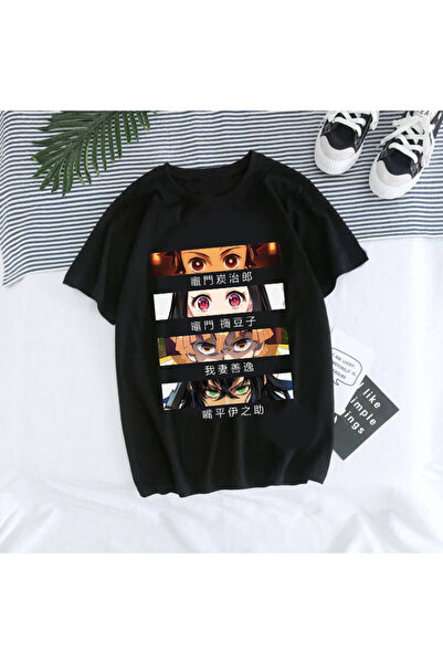 GALASHOP Japon animesi Demon Slayer T-shirt Unisex Tanjirou Kamado Kimetsu Ne...