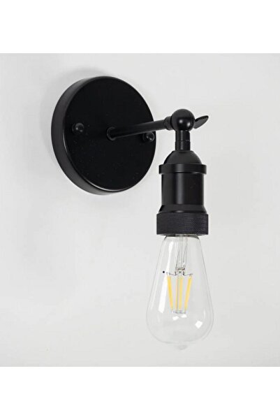 RİOLİGHT ريترو، ريفي، عتيق 1XE27 شمعدان معدني أسود مفصل