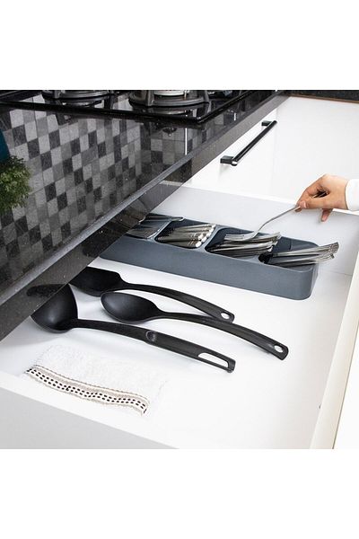 devigo 5 Compartment Spoon Holder Organizer - Drawer Inside Spoon