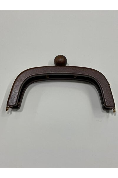 karantuhafiye Ahşap çanta bursu / Ahşap metalli burs / gold metalli / 20 cm