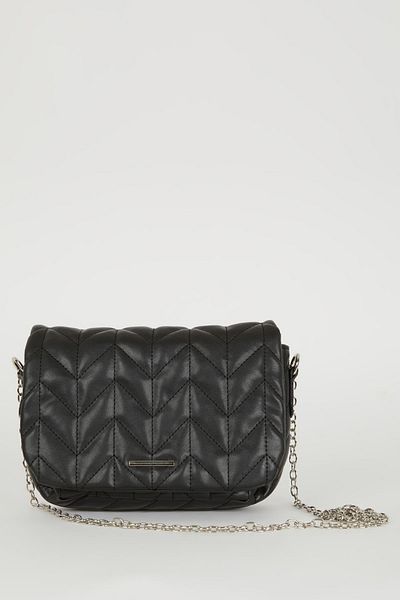 DeFacto Women's Studded Detailed Faux Leather Crossbody Bag B2822axns