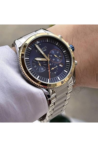 Ferrucci Men's Multifunctional Metal Band Wristwatch