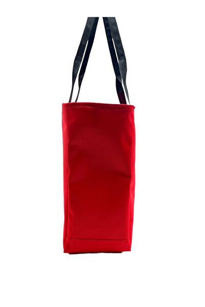 Differ Studio Комплект от 4 броя - червена плажна чанта, чанта с кръстосана презрамка и калъф за химикалки/козметика, водоустойчива