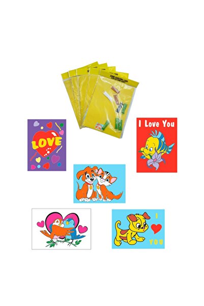 Red Castle مجموعة من 5 بطاقات كبيرة الحجم A4 للرسم بالرمل بتصميم I Love You |...