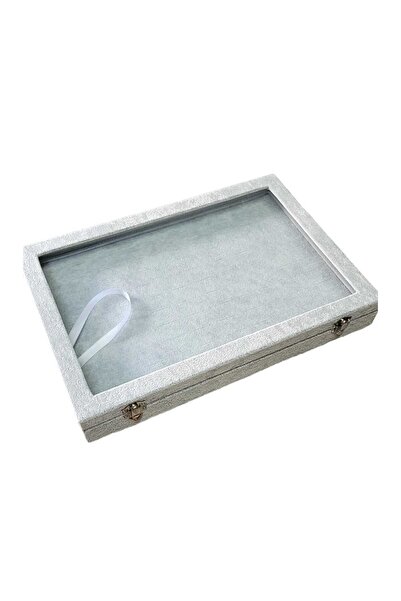 Aydın Decor Ithal Cam Kapaklı Batırmalı Yuzuk Kutu Tabla (AYDINDECOR)